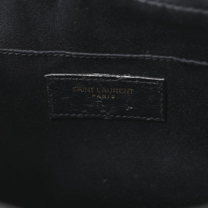 Saint Laurent Calfskin Matelasse Monogram Lou Camera Bag Black 6 of 10
