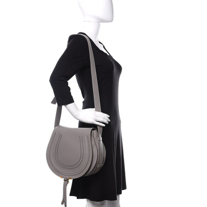 Chloe Calfskin Medium Marcie Round Crossbody Bag Cashmere Grey 2 of 11