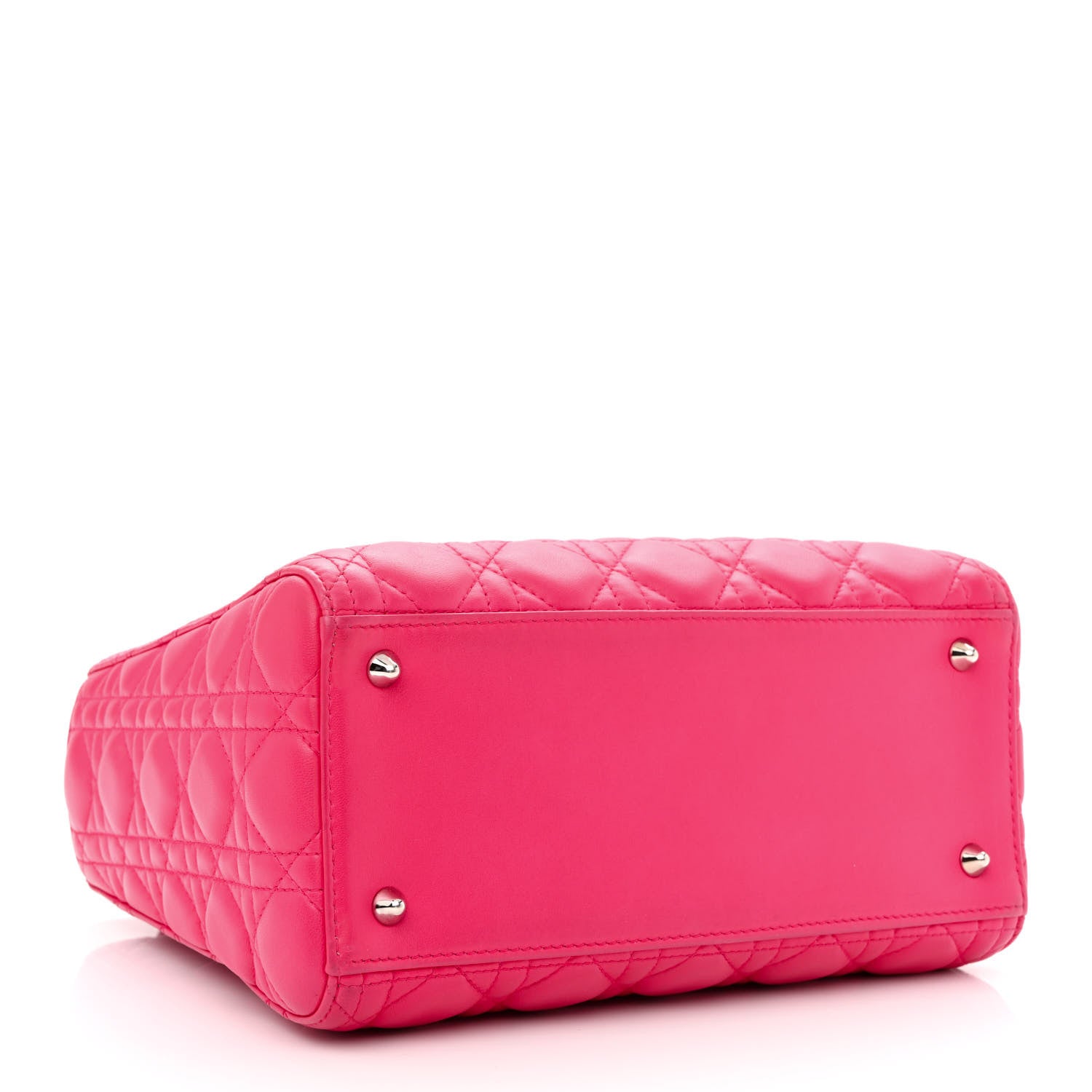Christian Dior Lambskin Cannage Medium Lady Dior Fuchsia 4 of 13