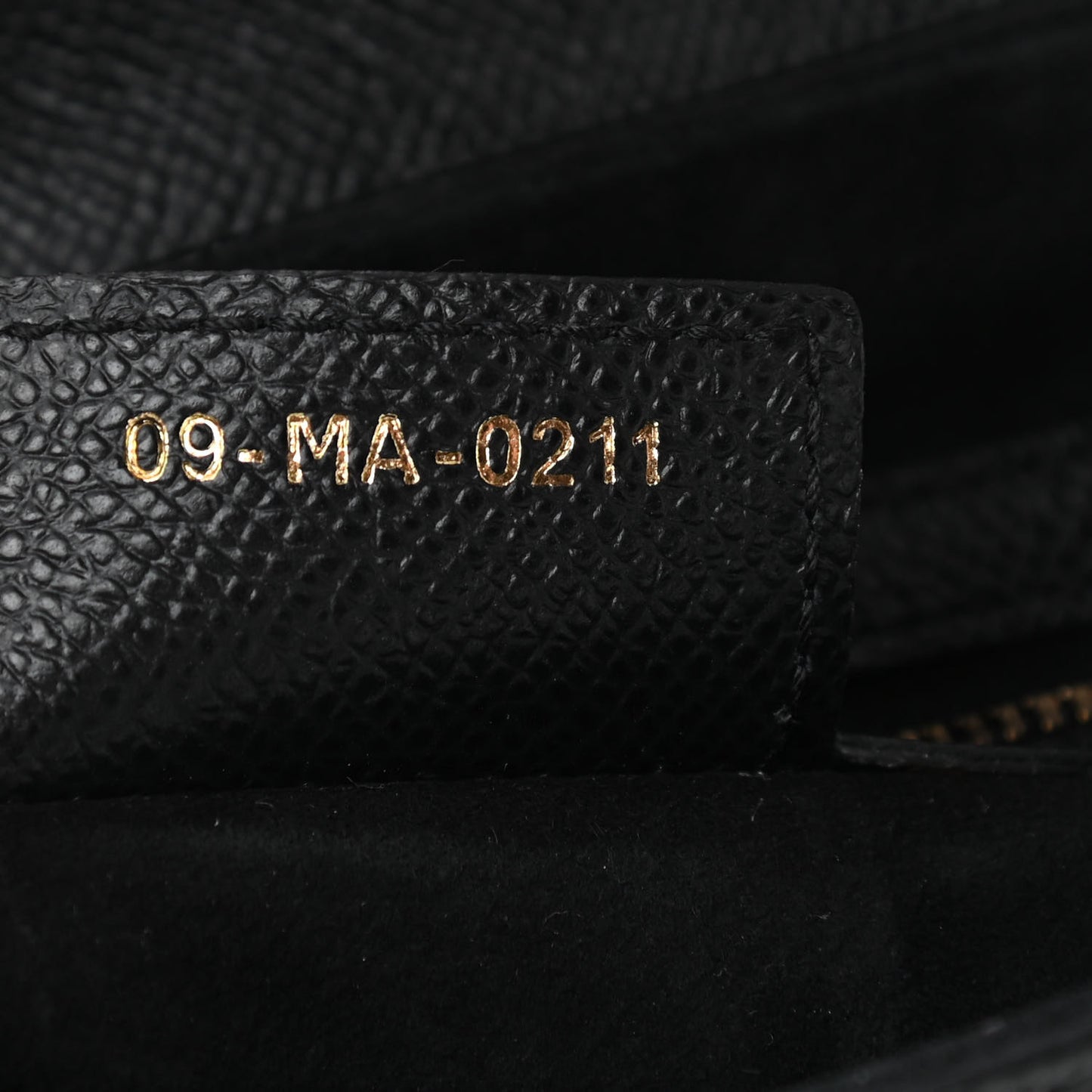 Grained Calfskin Saddle Bag Black