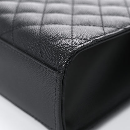Saint Laurent Grain De Poudre Textured Mixed Matelasse Large Triquilt Monogram Satchel Asphalt 11 of 12