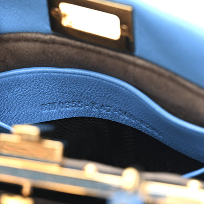 Fendi Shiny Nappa Micro Peekaboo Iconic Satchel Blue Royal 8 of 12