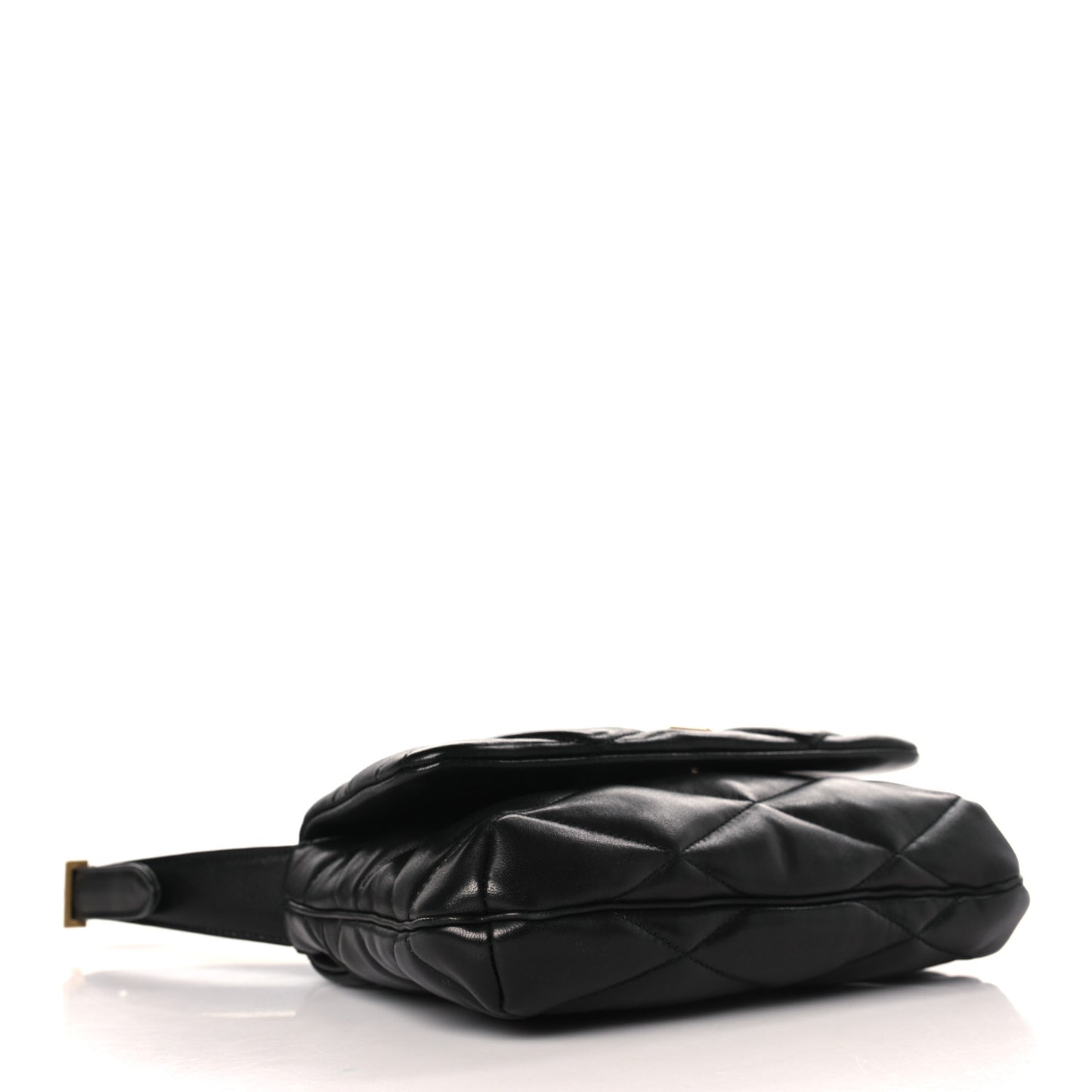 Lambskin Quilted Le 57 Diamond Shoulder Bag Black