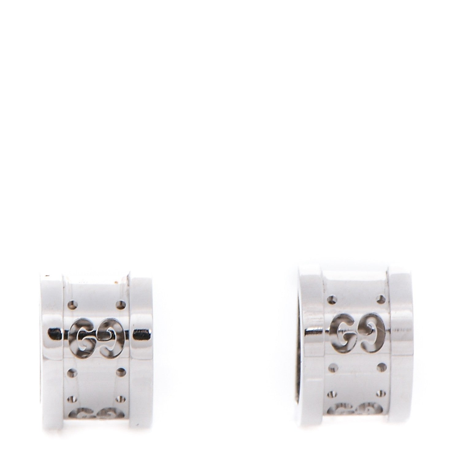 Gucci 18K White Gold Icon Twirl Earrings 1 of 4
