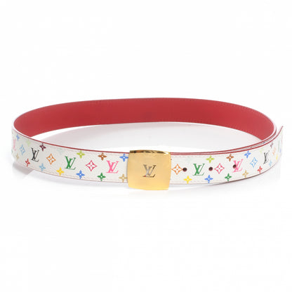 Louis Vuitton Monogram Multicolor LV Cut Reversible Belt 80 32 White 1 of 4