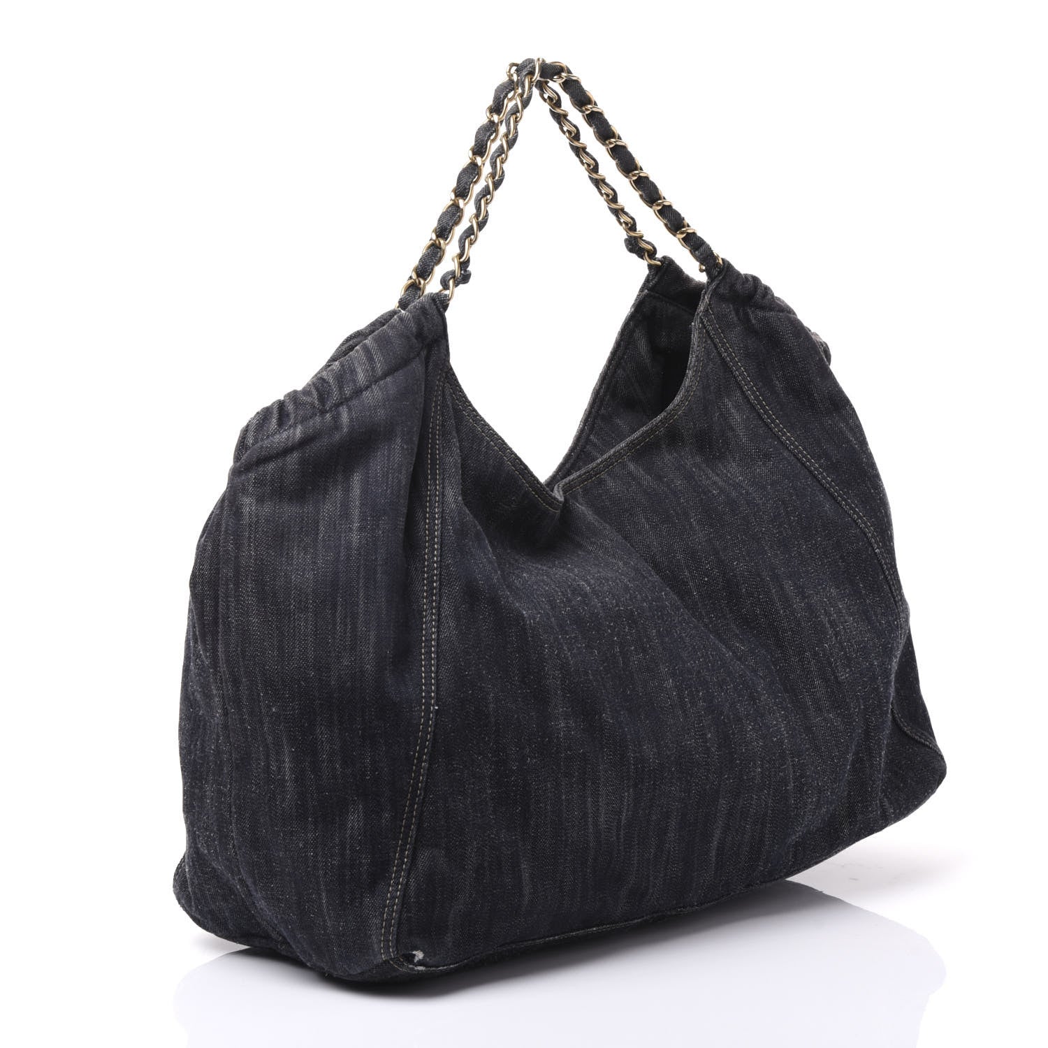 Chanel Denim XL Coco Cabas Tote Dark Blue 2 of 12