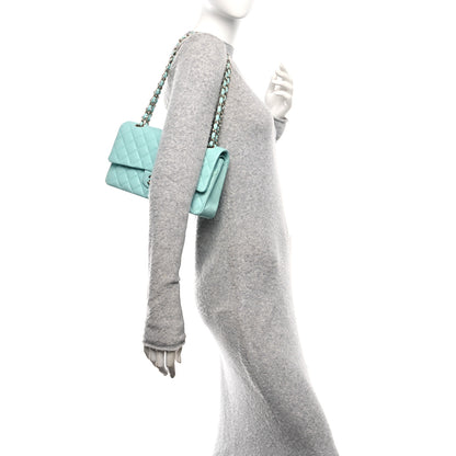 Chanel Caviar Quilted Medium Double Flap Light Blue 2 of 11