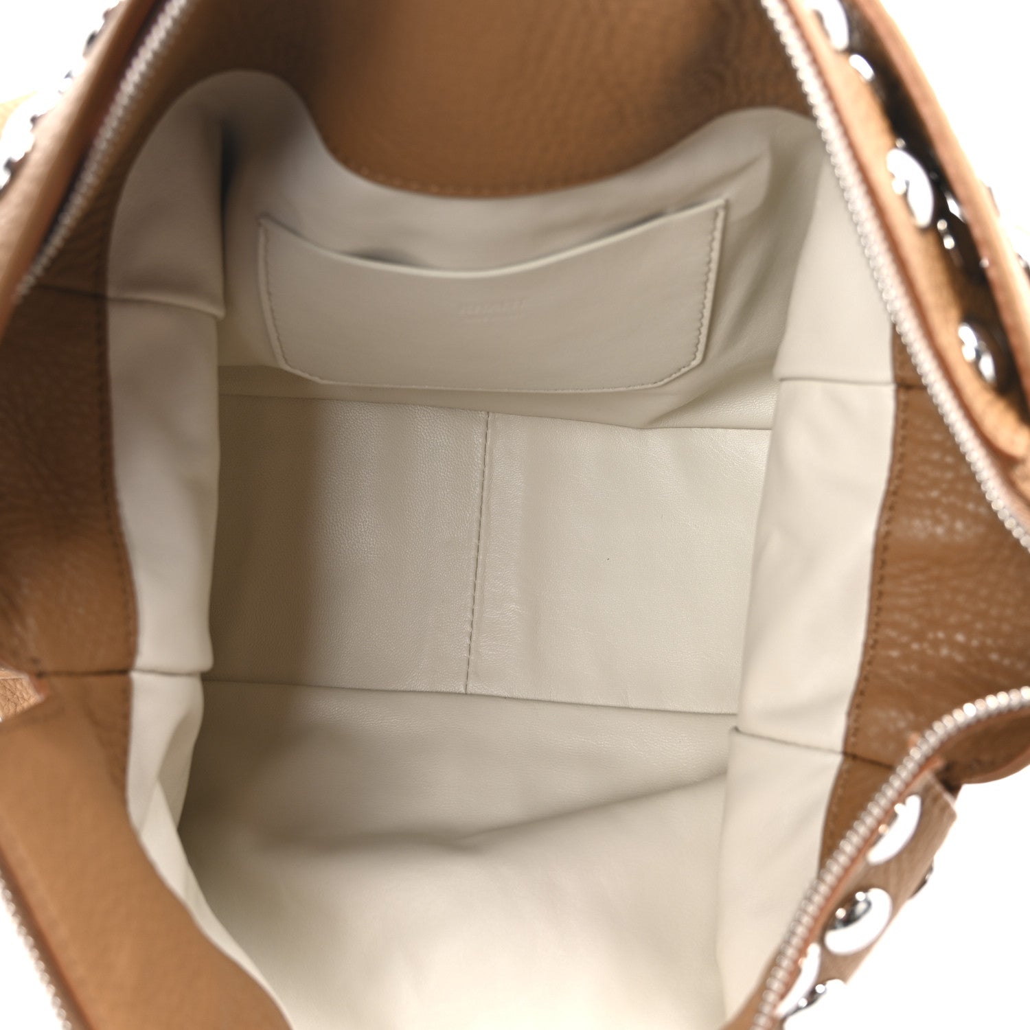 Khaite Pebbled Sport Calfskin Studded Elena Nougat 5 of 9