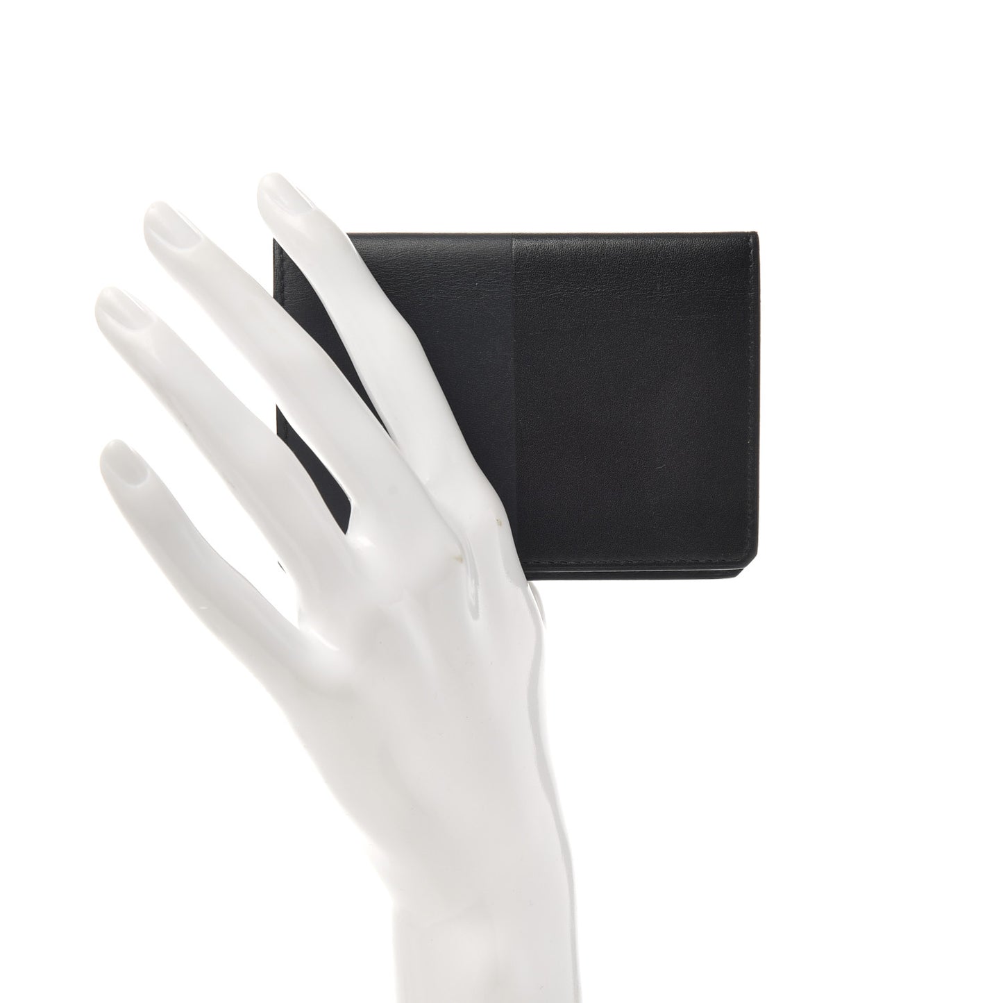 Veau Sombrero Tadelakt Mini Manhattan Wallet Black Bleu Obscur