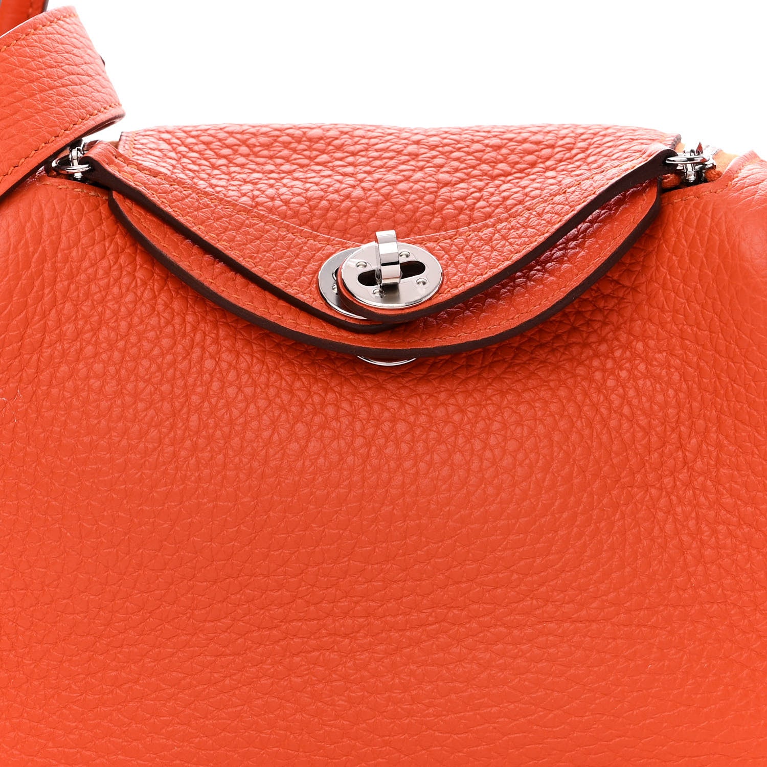 Hermes Taurillon Clemence Mini Lindy 20 Feu 8 of 11