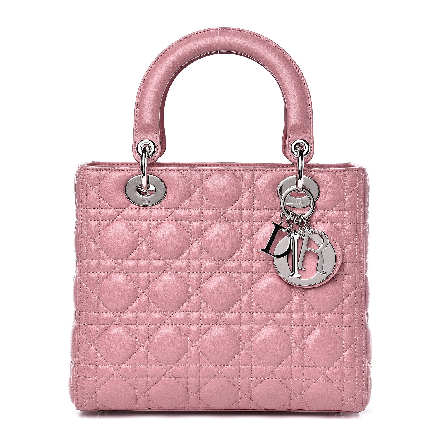 Christian Dior Lambskin Cannage Medium Lady Dior Pink 1 of 8