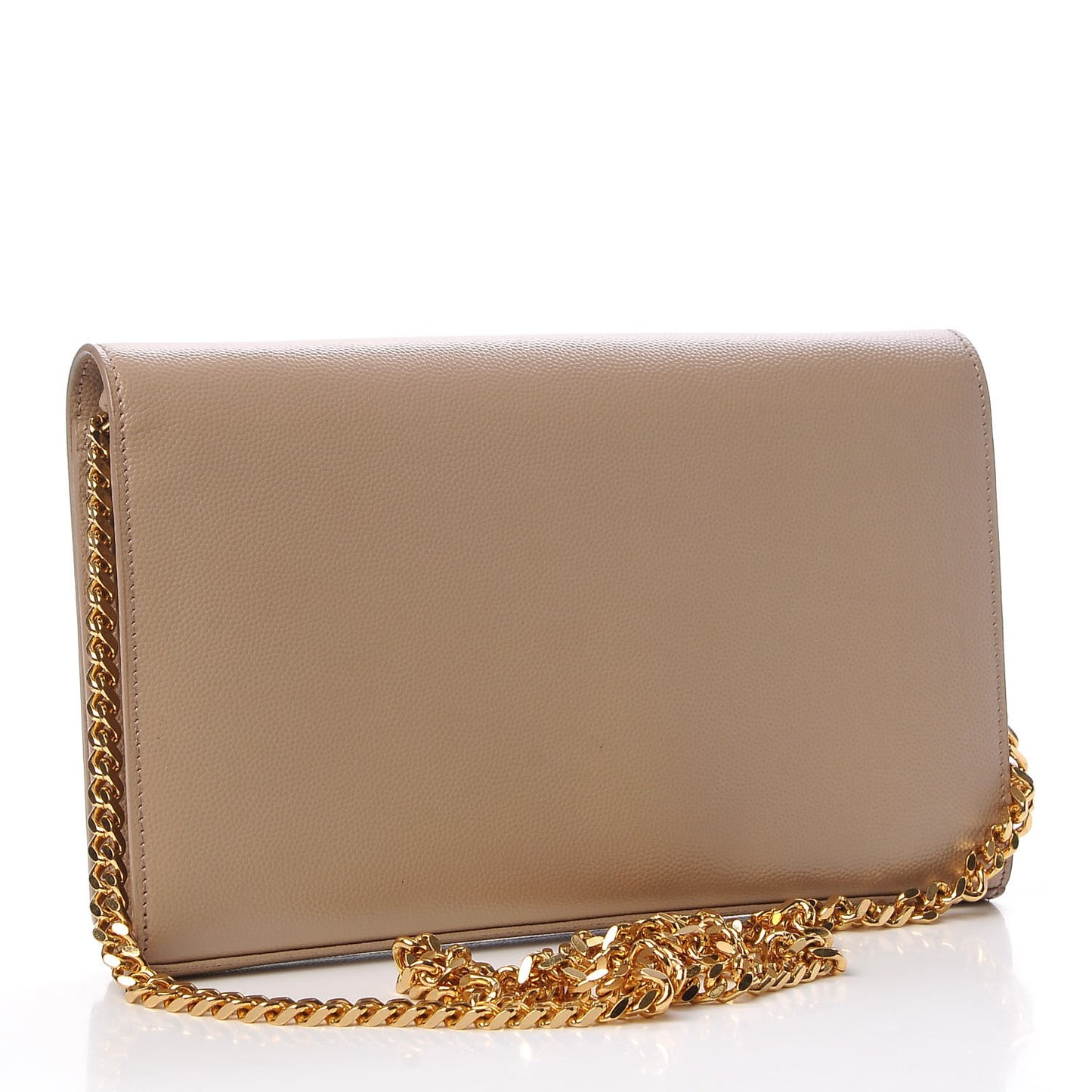 Grain De Poudre Monogram Chain Wallet Dark Beige