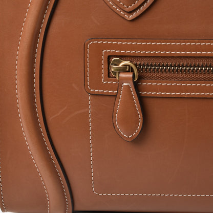 Celine Natural Calfskin Micro Luggage Tan 9 of 18