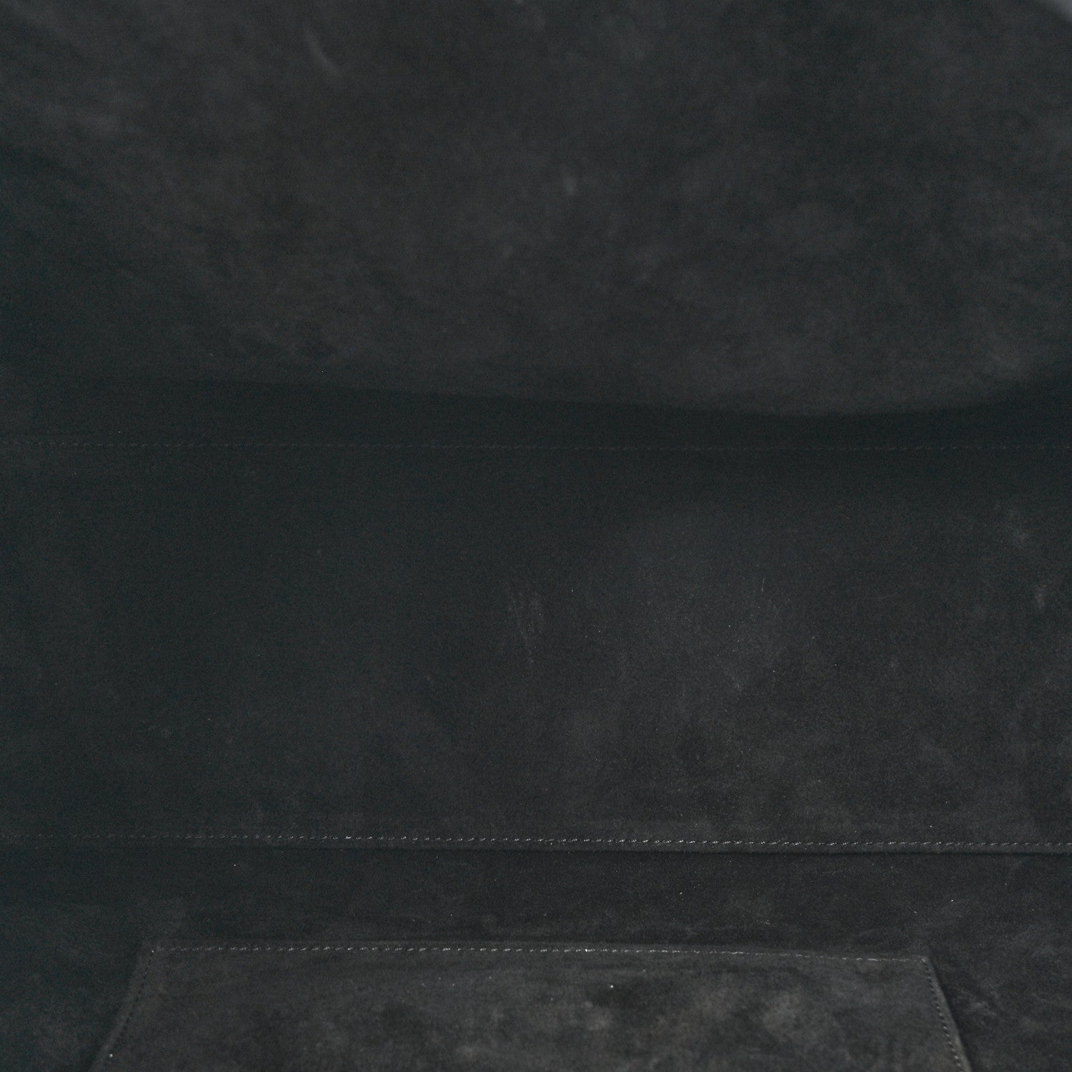Celine Smooth Calfskin Cuir Triomphe Cabas Drawstring Black 5 of 13