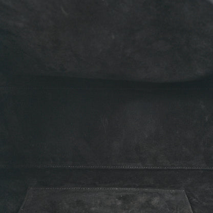 Celine Smooth Calfskin Cuir Triomphe Cabas Drawstring Black 5 of 13