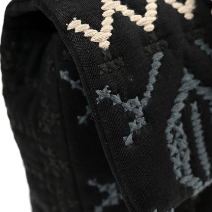 Chanel Jersey Embroidered Paris Dallas Flap Black 15 of 16