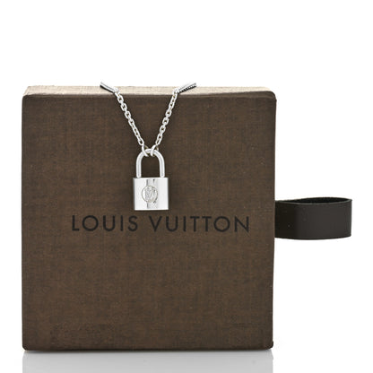 Louis Vuitton Sterling Silver Lockit Necklace 6 of 6