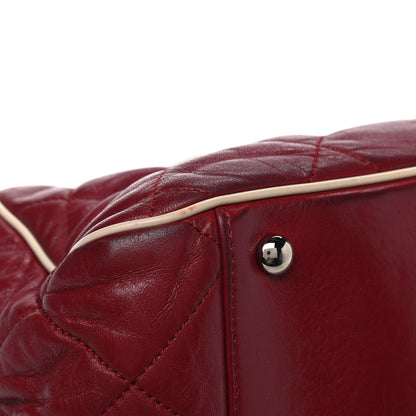 Chanel Lambskin Quilted East West Accordion Flap Light Bordeaux 9 of 16