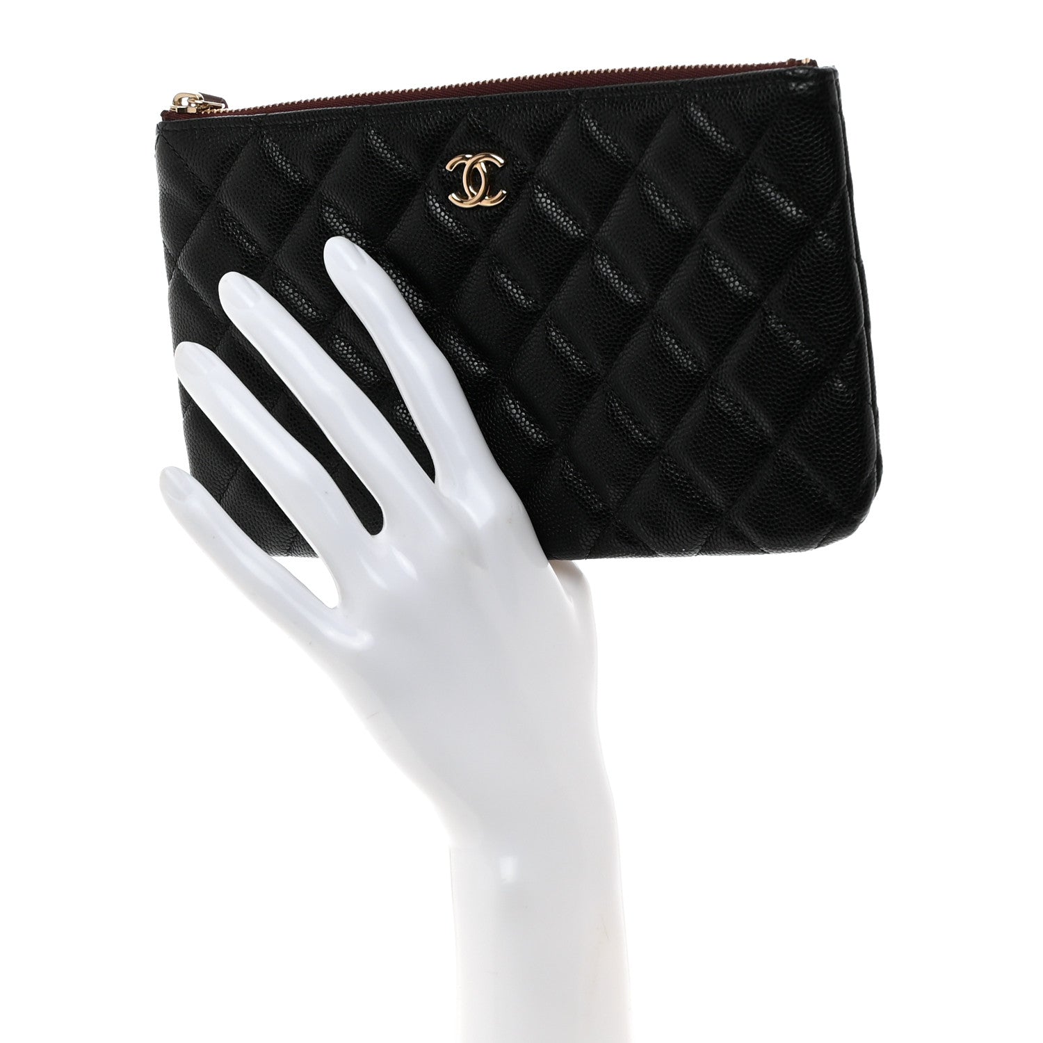 Chanel Caviar Quilted Small Pouch Black 2 of 7