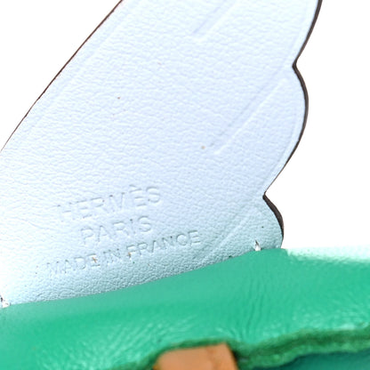Hermes Milo Lambskin Grigri Rodeo Pegase Horse Bag Charm PM Menthe Sesame Bleu Brume 3 of 4