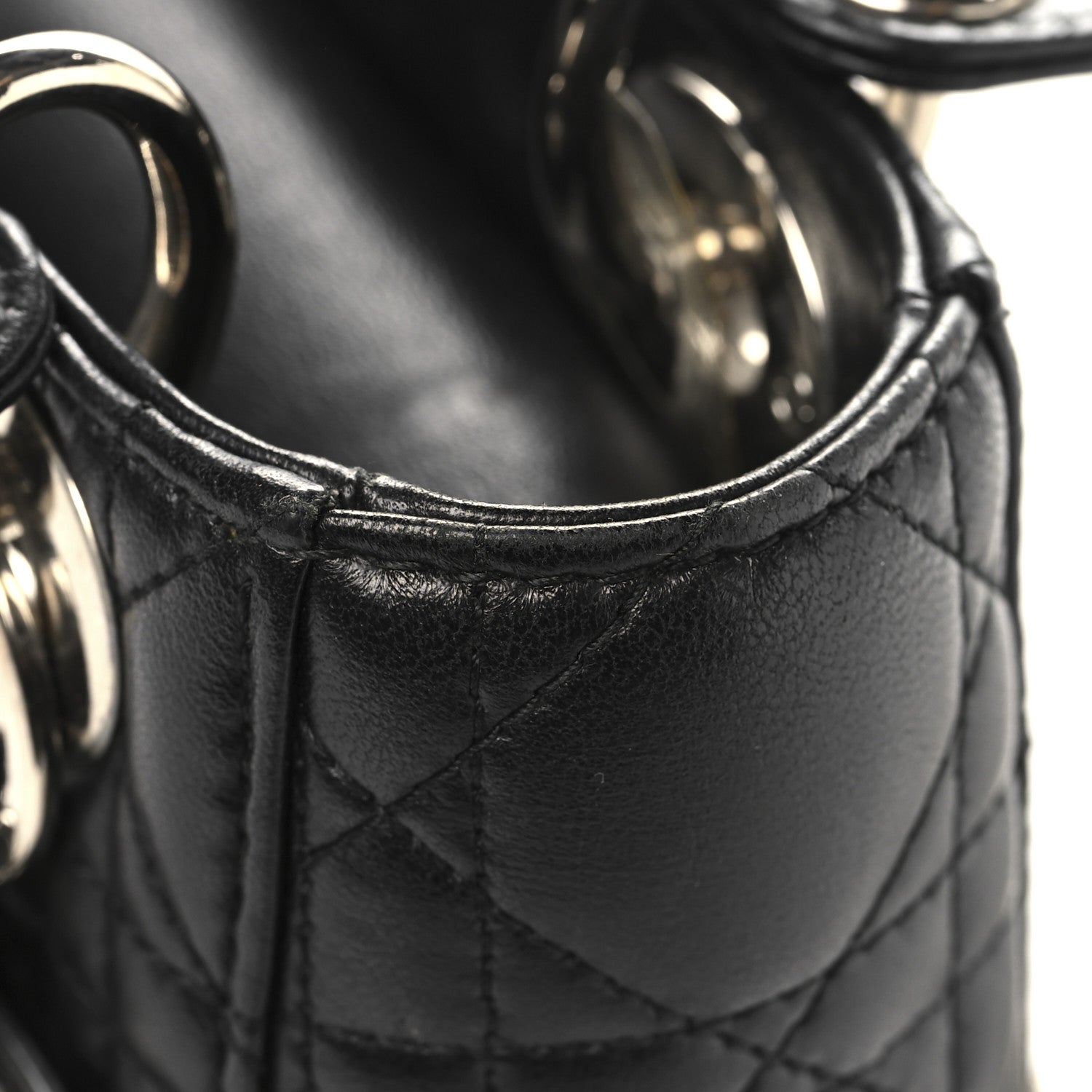 Christian Dior Lambskin Cannage Mini Lady Dior Black 13 of 14