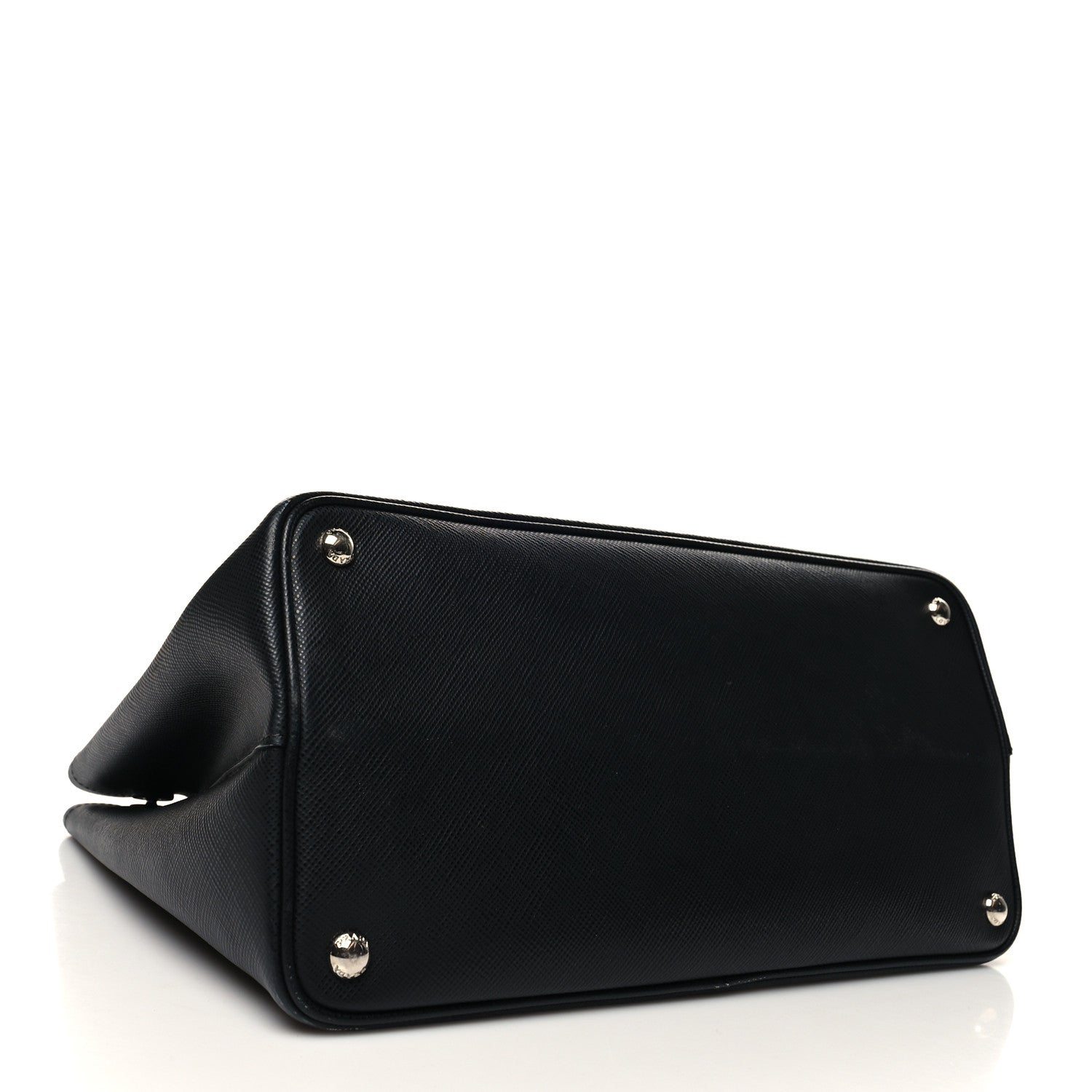 Prada Saffiano Cuir Small Double Handle Tote Black 4 of 12