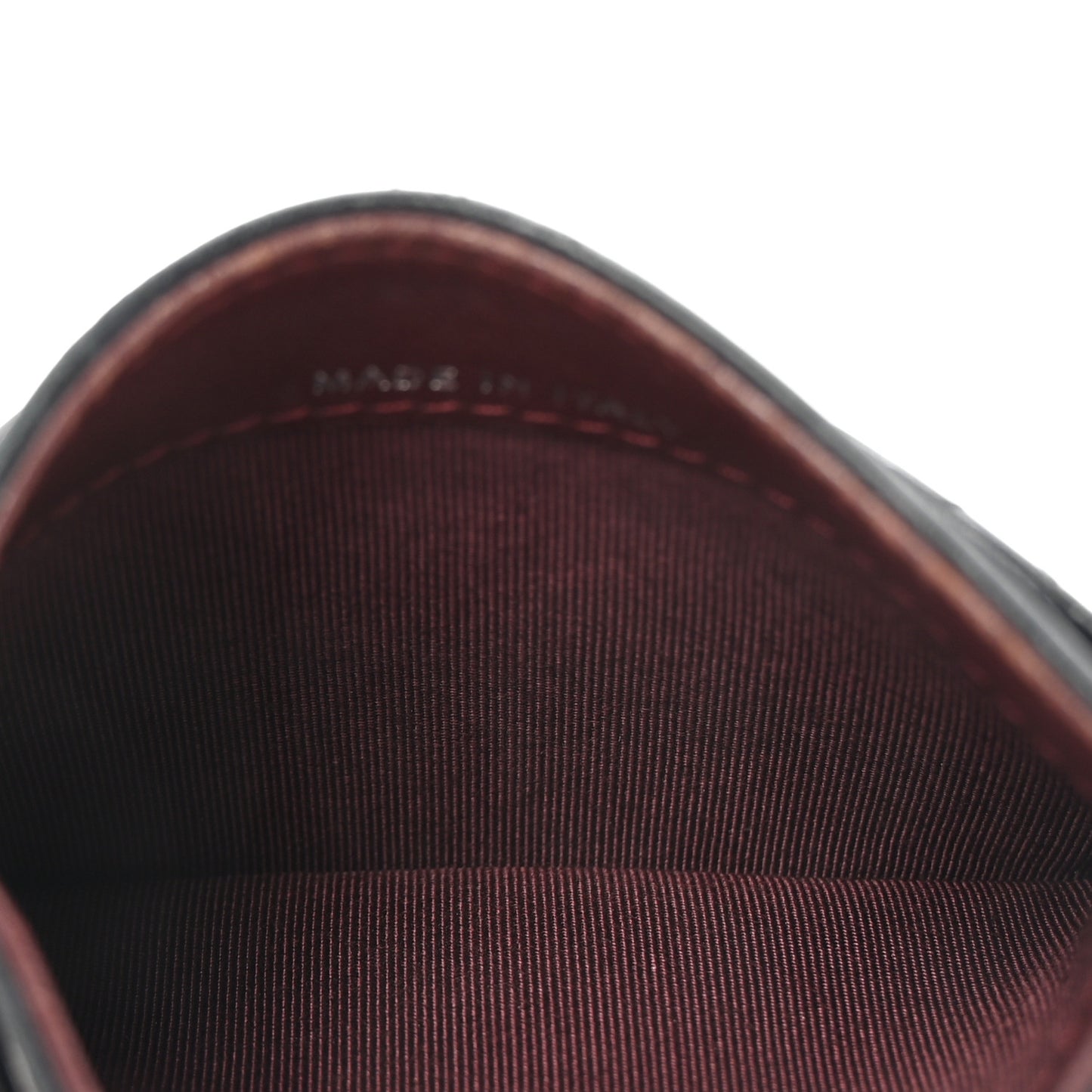 Lambskin Quilted Card Holder Black