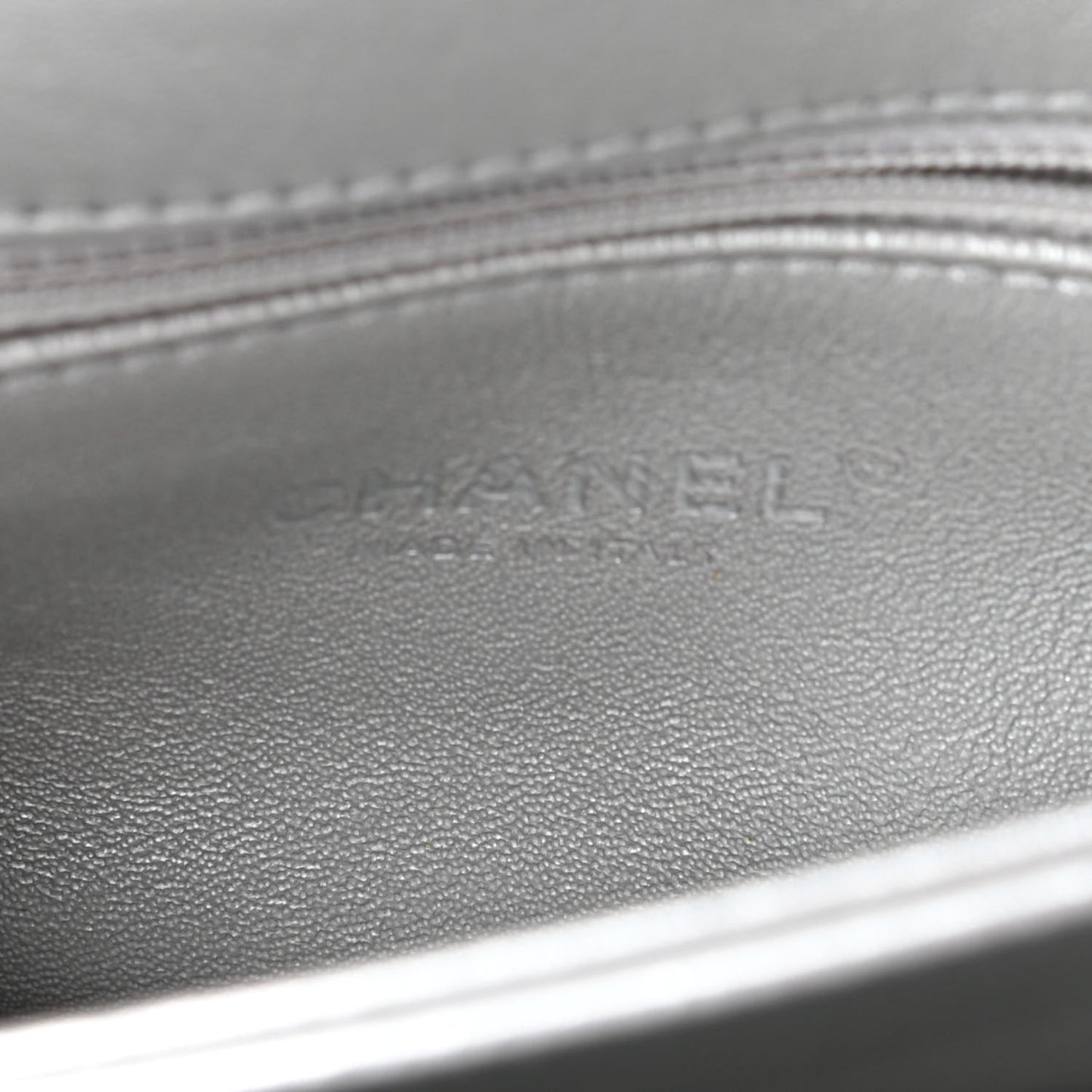 Metallic Lambskin Quilted Small Trendy CC Flap Dual Handle Bag Silver