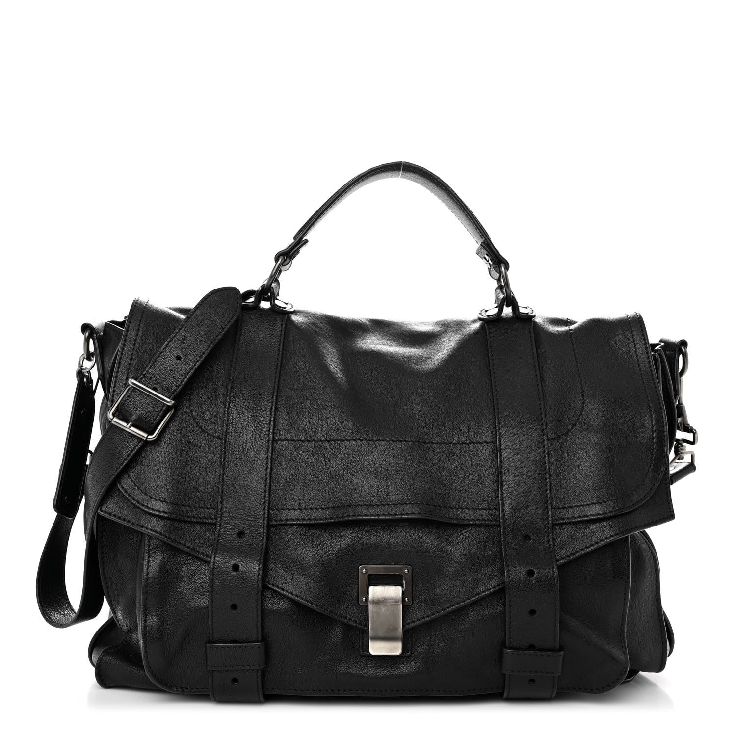 Proenza Schouler Lambskin PS1 Large Satchel Black 1 of 13