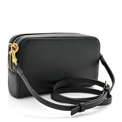 Christian Dior Grained Calfskin Caro Double Pouch Black 3 of 11