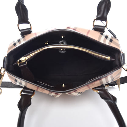 Burberry Haymarket Check Small Northfield Tote Chocolate 7 of 9