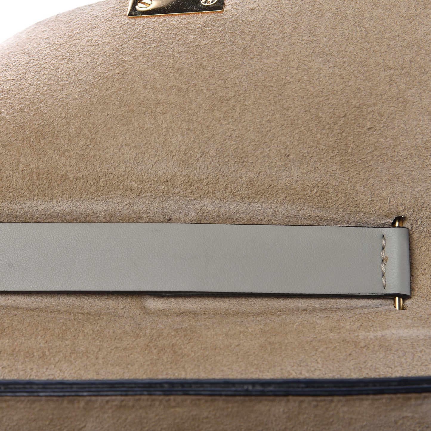 Grained Calfskin Lambskin Mini Bi-Color Drew Shoulder Bag Black Powder Beige