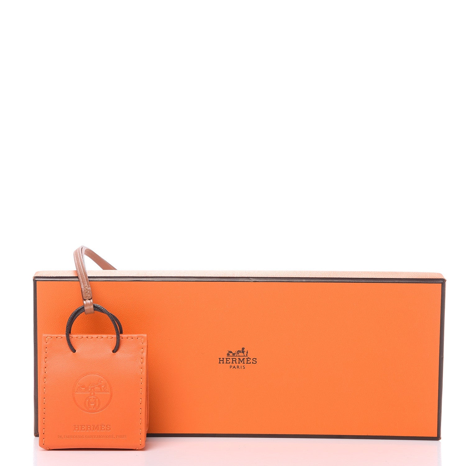 Hermes Milo Lambskin Swift Shopping Bag Charm Feu Gold 4 of 4