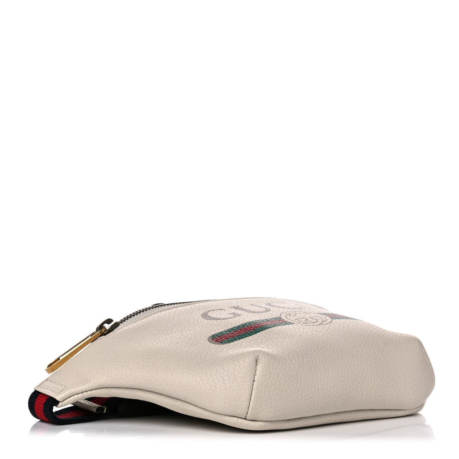 Gucci Grained Calfskin Small Logo Belt Bag White 4 of 10