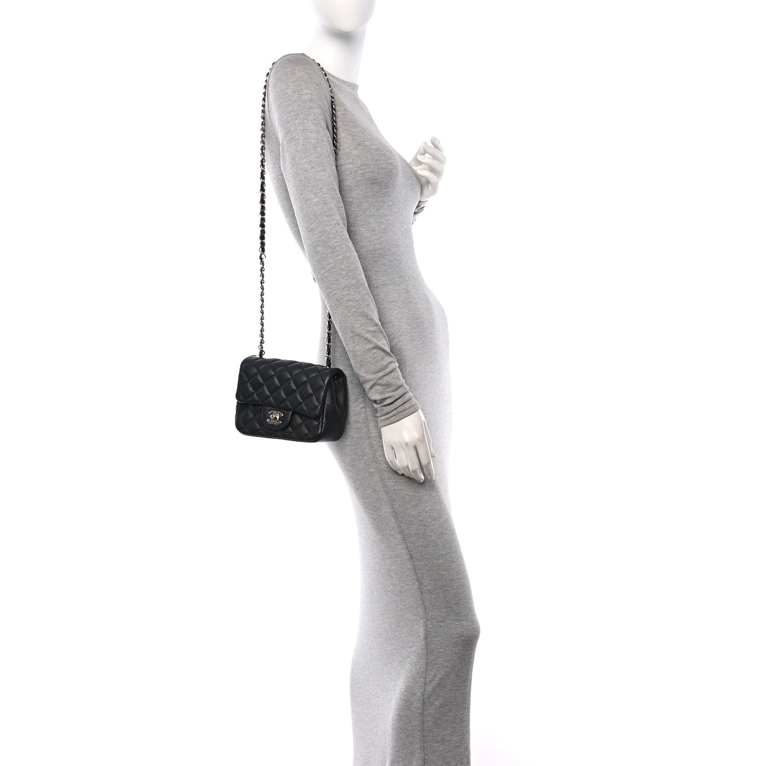 Chanel Caviar Quilted Mini Square Flap Black 3 of 10