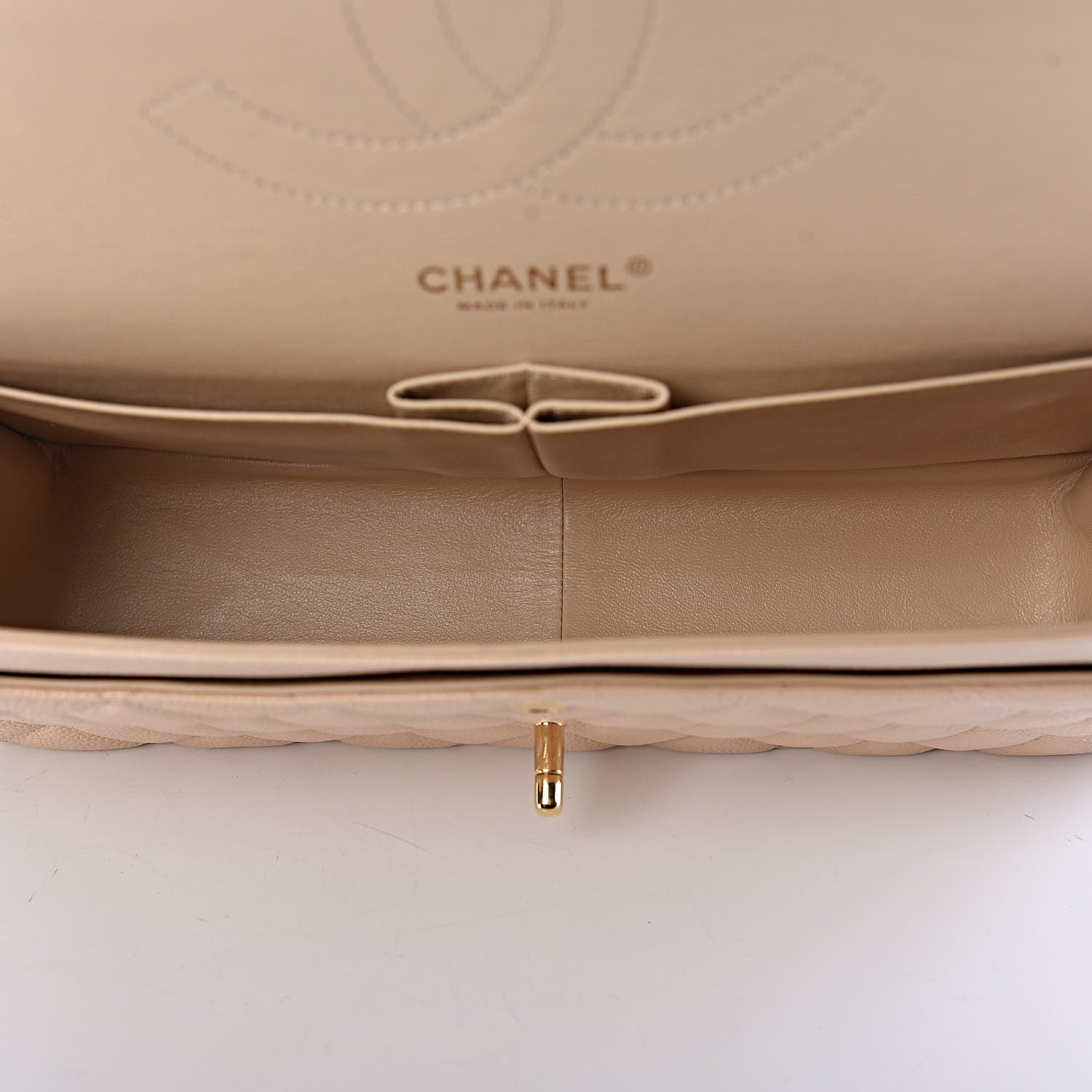 Chanel Caviar Quilted Jumbo Double Flap Beige Clair 5 of 10