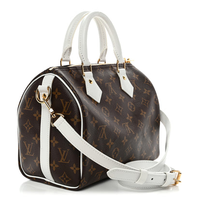 Louis Vuitton Monogram LV Match Speedy Bandouliere 25 White 3 of 9