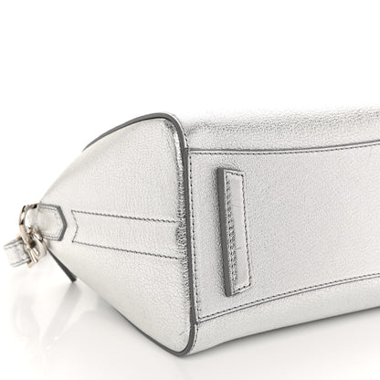 Givenchy Metallic Sugar Goatskin Mini Antigona Silver 9 of 11