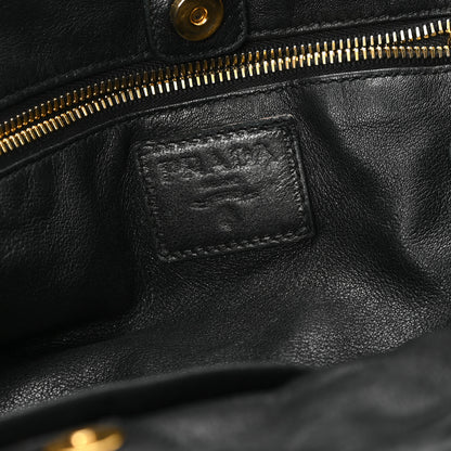 Prada Nappa Stripes Hobo Black 6 of 10