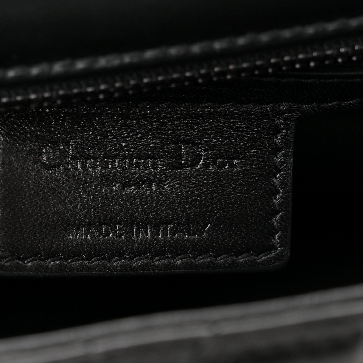 Christian Dior Calfskin Macrocannage Medium Caro Bag Black 6 of 11