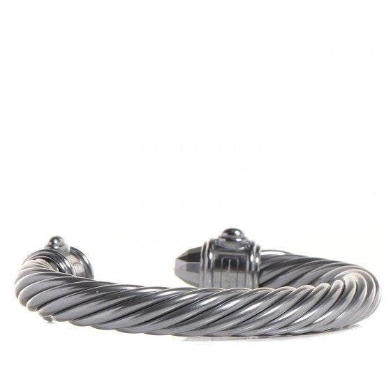 David Yurman Aluminum 10mm Cable Bracelet Silver 3 of 6