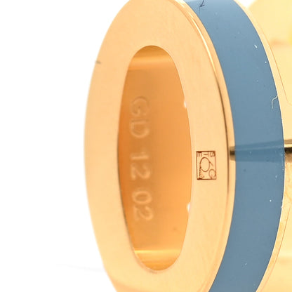 Hermes Gold Lacquered Mini Pop H Earrings Bleu Jean 5 of 5