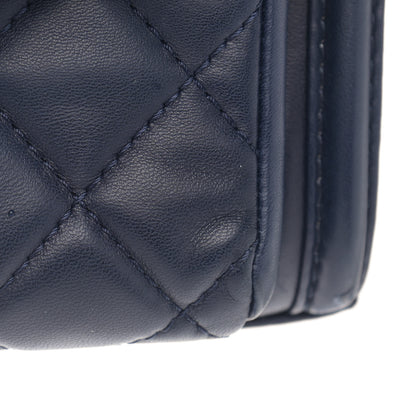 Chanel Lambskin Quilted Large Geometric Flap Navy 7 of 10