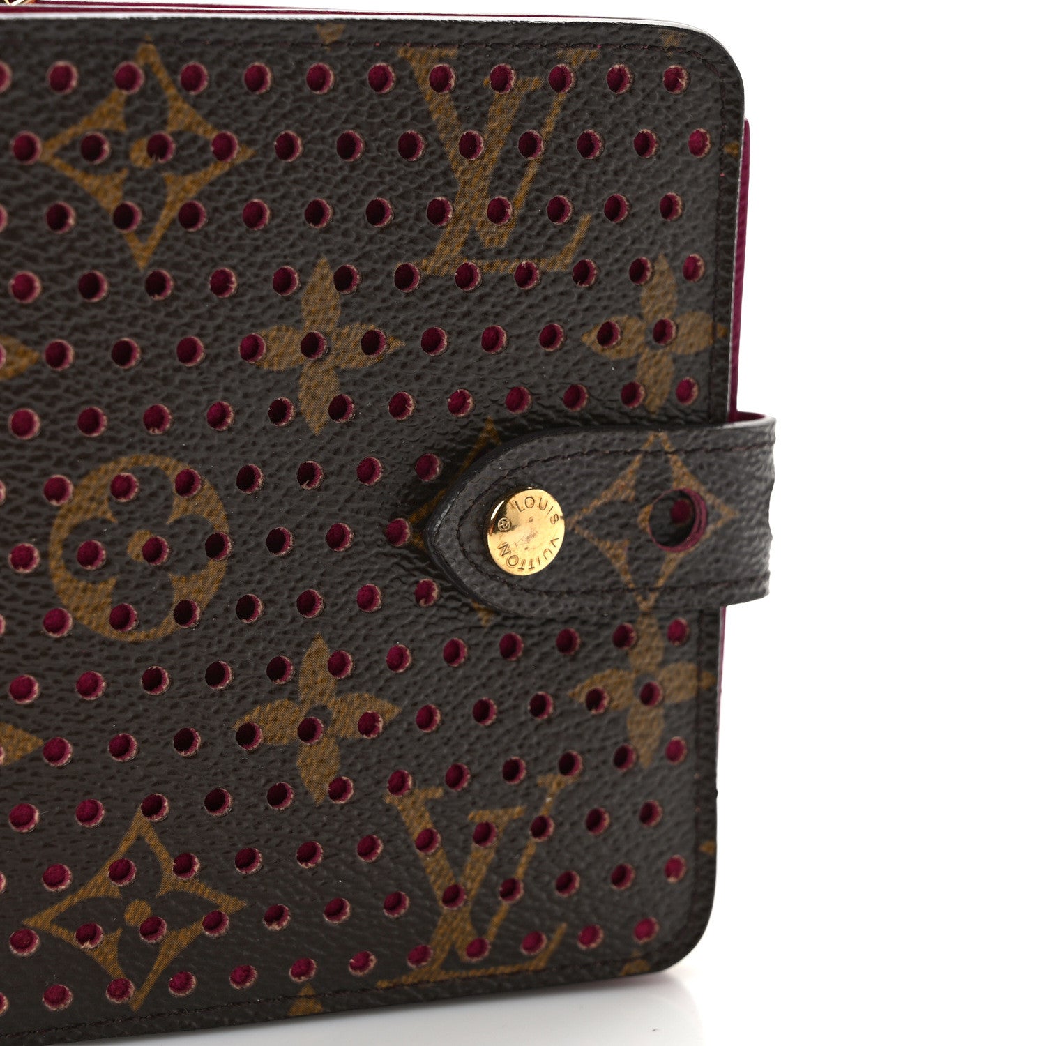 Louis Vuitton Monogram Perforated Compact Zipped Wallet Fuchsia 8 of 9