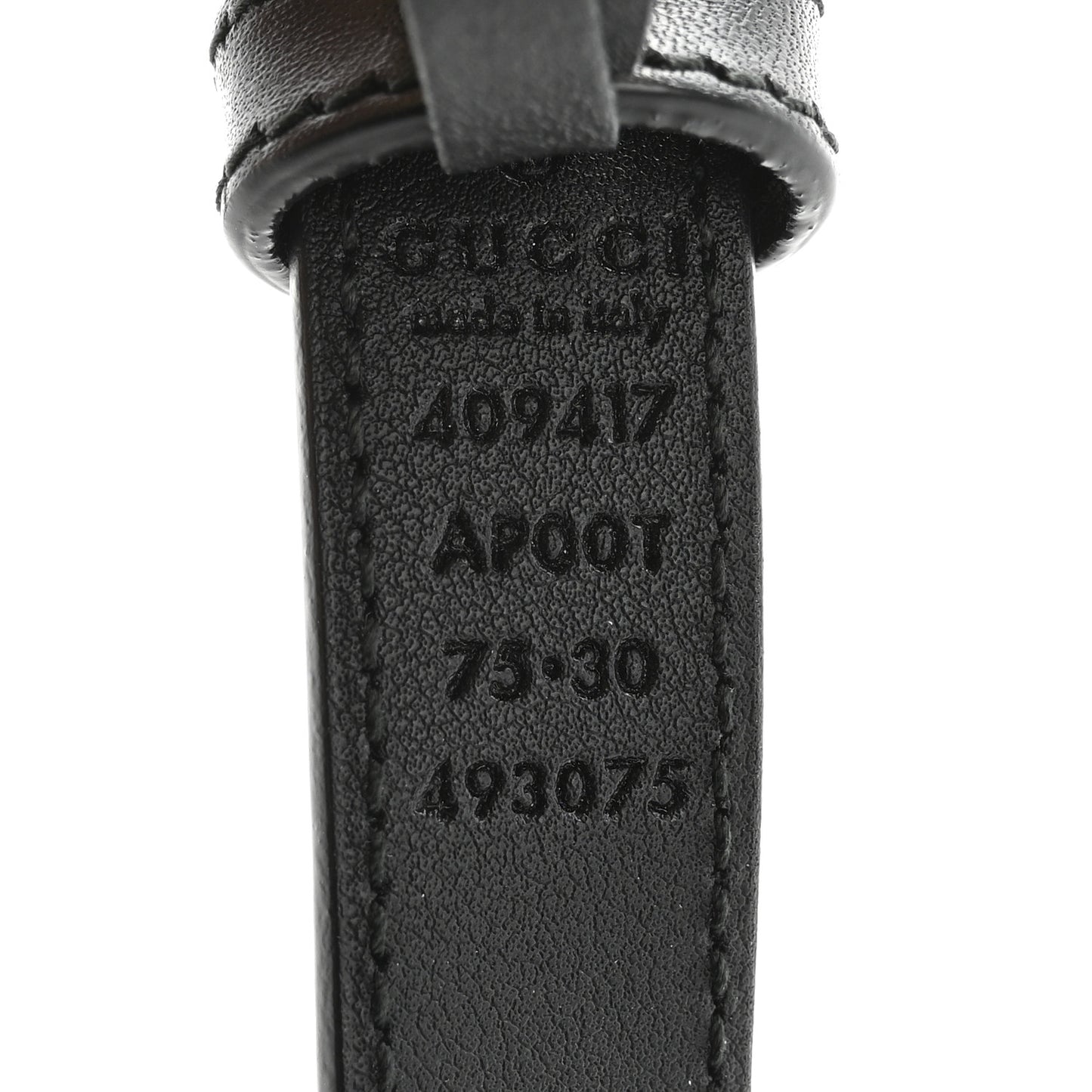 Calfskin Double G 20mm Belt 75 30 Black