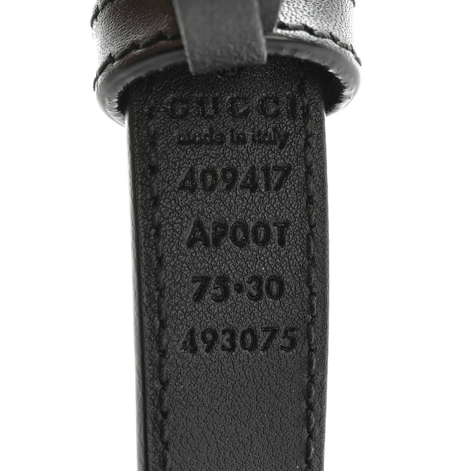 Gucci Calfskin Double G 20mm Belt 75 30 Black 4 of 5