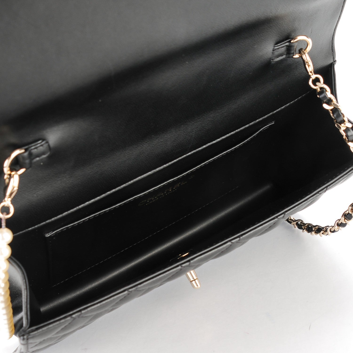 Chanel Lambskin Quilted Fantasy Pearl Flap Black 5 of 8