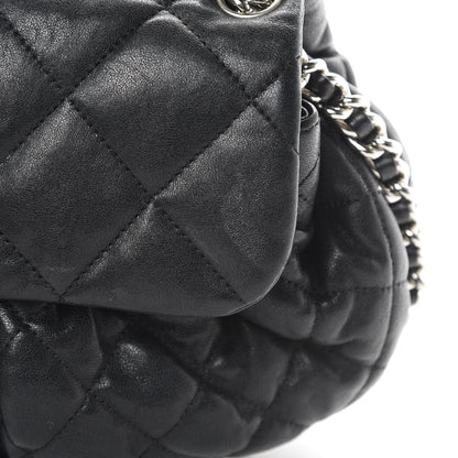Chanel Washed Lambskin Quilted Medium Chain Around Messenger Black 14 of 15