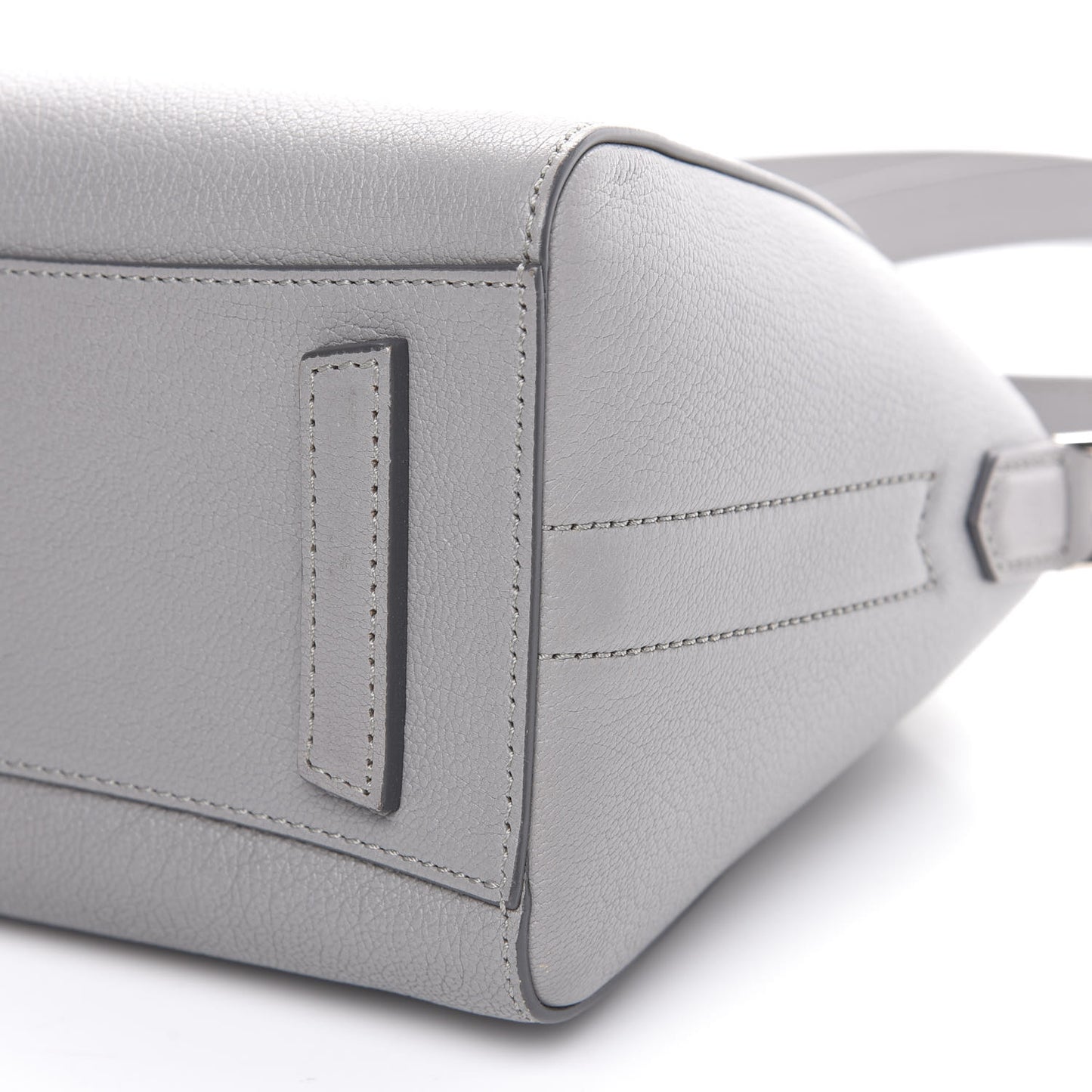 Sugar Goatskin Mini Antigona Pearl Grey