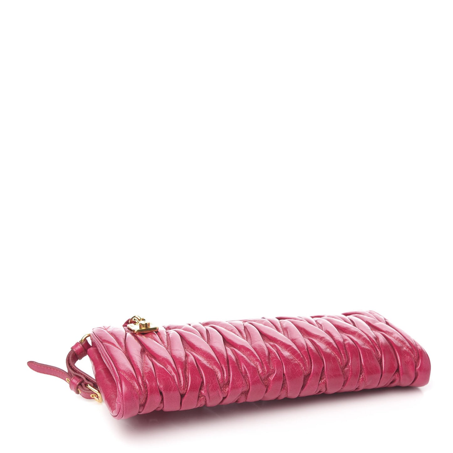 Nappa Matelasse Lux Wristlet Fuxia